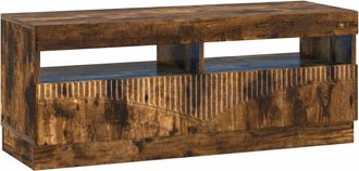 vidaXL Mueble De Tv Led Roble Ahumado Madera De Ingenier&iacute;a Vidaxl