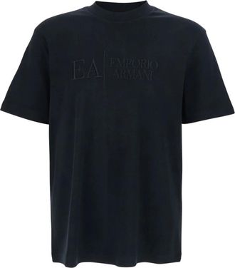 Emporio Armani Klassiek T-shirt met ronde hals van katoenjersey - Heren - T-shirts - Zwart - L - Katoen - Tops