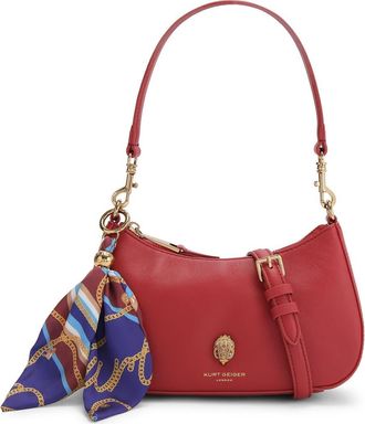 Kurt Geiger Sloane Leather Hobo Crossbody Bag in Red/Other at Nordstrom