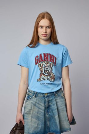 Ganni Basic Jersey Tiger Relaxed T-shirt