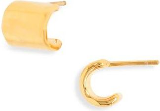 Monica Vinader Siren Muse Huggie Hoop Earrings in Yellow Gold at Nordstrom Rack