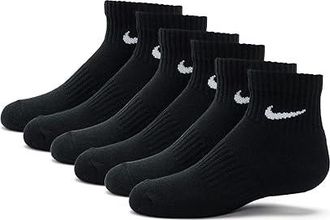 Nike Everyday Cushion Ankle Training Socks 6-Pair Pack Mens Crew Cut Socks Shoes Black/White : SM (US 4-6 Big Kid Shoe Size - Womens Shoe 4-6)