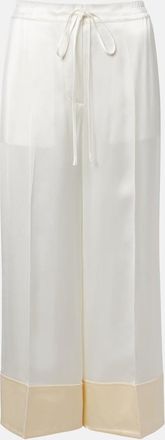 Toteme Cropped satin wide-leg pants