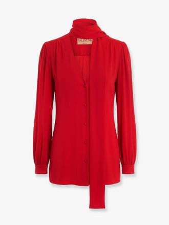 Valentino Camicia in seta con fiocco - VALENTINO - gender_Woman