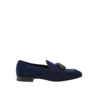 Ferragamo Schoenen, Heren, Blauw, 42 1/2 EU, Leer, Donovan Loafers