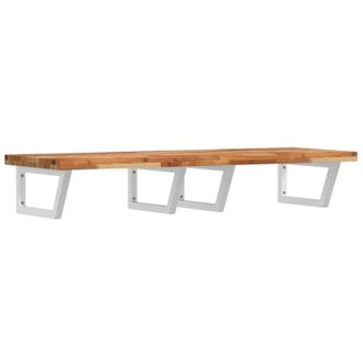 vidaXL Estante De Lavabo De Pared Acero Y Madera Maciza De Acacia Vidaxl