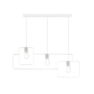 Luce-Ambiente-Design Smith Suspension in White Metal with Three Lights