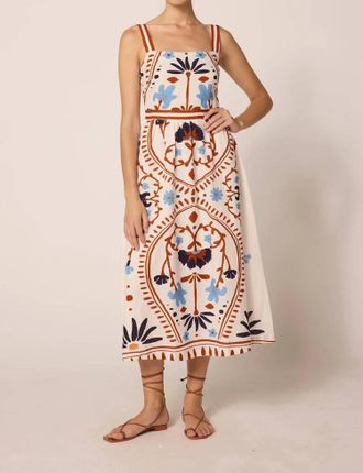 Cleobella Carmen Midi Dress In Beige