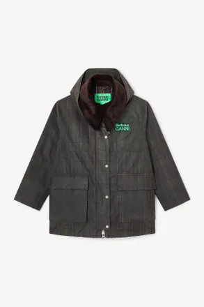 Ganni Green x Barbour Waxed Jacket in - Size 36 Cotton
