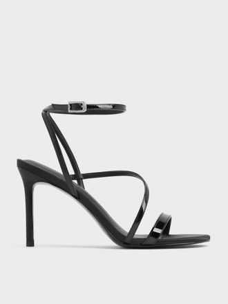 Charles & Keith Andricia Patent Strappy Stiletto Sandals