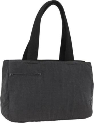 Prada Pre-owned Handbags, female, Gray, Size: ONE SIZE Pre-owned Vintage Canvas Hand Bag