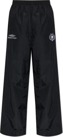 Balenciaga Trainingsbroeken met logo patch - Heren - Sweatpants - Zwart - XL - Katoen - Broeken