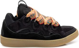 Lanvin Curb Leather Sneakers - Heren - Sneakers - Zwart - 41 EU - Leer - Schoenen