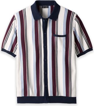 Paul Fredrick Cotton Button Front Polo