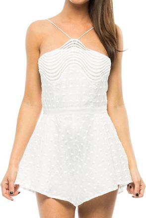 Stylestalker Ripple Romper In Blanc