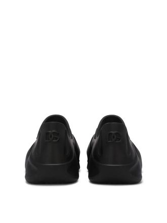 Dolce & Gabbana Mens Rubber Toy Logo Sneakers Black Shoes >