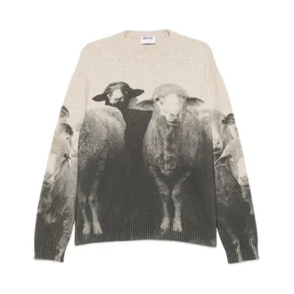 Moschino Trui met ronde hals - Heren - Truien - Grijs - Maat: XL