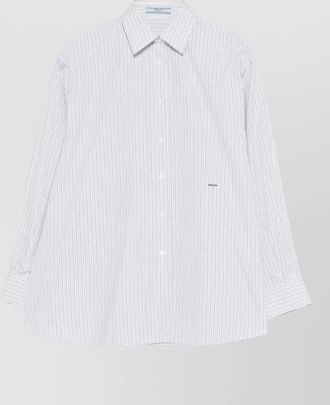 Prada cotton poplin shirt double stripe design