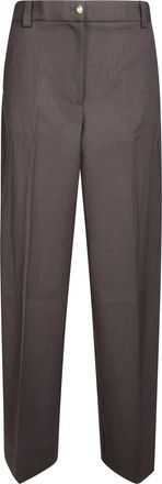 Pinko Balbino Diagonale Embossed Mid-Rise Trousers