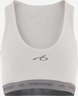 Balenciaga Womens Top Stretch Nylon White Polyamide Tops