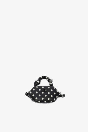 Ganni Black Polka-Dot Nano Bou Bag