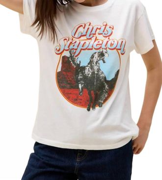 Daydreamer Chris Stapleton Horse And Canyons Tour Tee In Vintage White