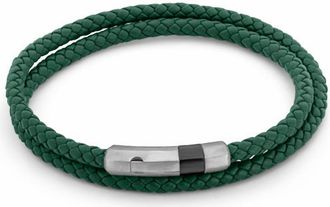 Tateossian Unisex Octagon Click Pelle Bracelet In Green