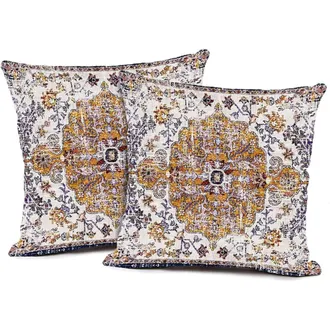 OEM Juego De Alfombra De 2 Piezas Con Estampados Bohemios Y &Eacute;tnicos, Fundas De Almohada Decorativas De Algod&oacute;n Y Lino (para Cojines/almohadillas Lumbares/