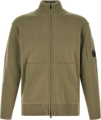 C.P. Company Lambswool GRS Cardigan - Heren - Vesten - Groen - M - Wol - Truien & Vesten
