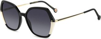 Carolina Herrera Geometrische Zonnebril - Dames - Zonnebrillen - Zwart - 55 MM - Accessoires