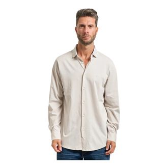 A|X Armani Exchange Wit Geborduurd Logo Overhemd Lange Mouwen - Heren - Casual Overhemden - Wit - S - Overhemden