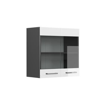 Vicco Armario De Cocina Con Vidrio R-line, Blanco Alto Brillo, 60 Cm Vicco