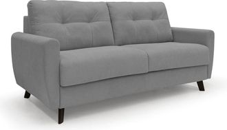 Divani.Store Callisto Sof&aacute; Cama Convertible De Tela Suave E Impermeable 168 Cm (mat. 120x197) Gris