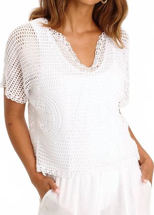 Xcvi Kirsten Crochet Top In White