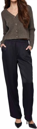 Gentle Fawn Millicent Satin Wide Leg Pants In Black