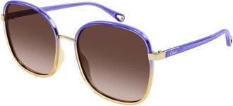 Chlo&eacute; Authentieke Bril met Topkwaliteit - unisex - Zonnebrillen - Paars - 59 MM - Accessoires