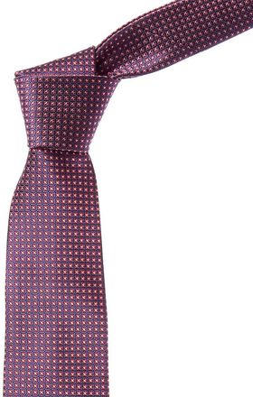 Canali Red Squares Silk Tie