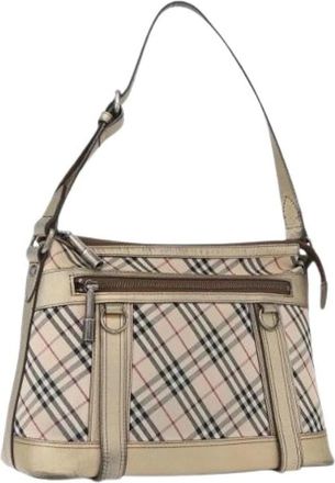 Burberry Pre-owned Canvas Schoudertas - Dames - Vintage Schoudertas - Beige - ONE Size - Vintage