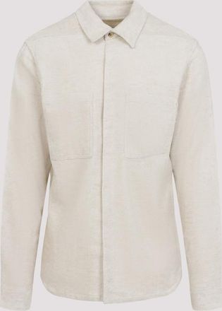Rick Owens White Cotton Work Shirt