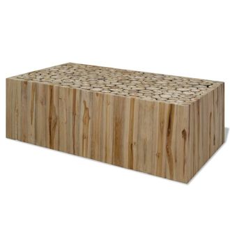 vidaXL Mesa De Centro De Teca Genuina 90x50x30 Cm Vidaxl