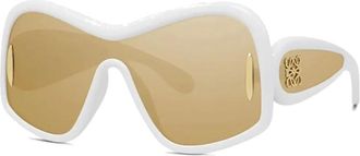 Loewe Sunglasses, unisex, Beige, 70 MM, Fashion Sunglasses Ivory Brown Mirrored