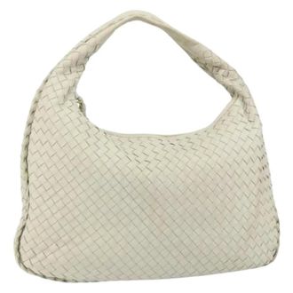 Bottega Veneta Pre-owned Shoulder Bags, female, White, Size: ONE SIZE Pre-owned Leather Shoulder Bag