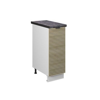 Vicco Armario De Farmacia Fame-line, Panel De Roble, 30 Cm, Et Antracita, Vicco