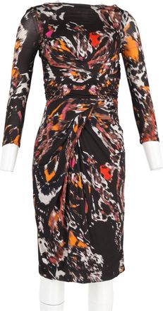 Max Mara Printed Midi Dress in Multicolor Viscose
