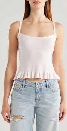 PacSun Jennie Ruffle Sweater Tank in Shrinking Violet at Nordstrom Rack, Size Medium
