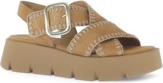 Gabor Crossover Slingback Wedge Sandal in Walnut at Nordstrom, Size 6.5Us