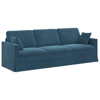 vidaXL Sof&aacute; Azul 228 X 78 X 80 Cm Terciopelo Vidaxl
