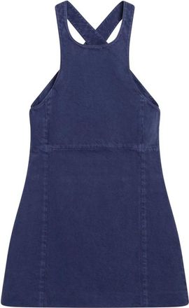 Miu Miu Kleedjes, Dames, Blauw, S, Katoen, Garment-dyed Gabardine Mini Jurk