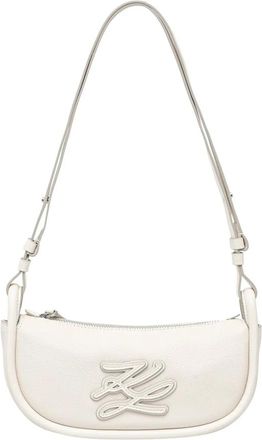 Karl Lagerfeld K/Autograph Small Shoulder Bag - Dames - Schoudertassen - Beige - ONE Size - Leer - Tassen