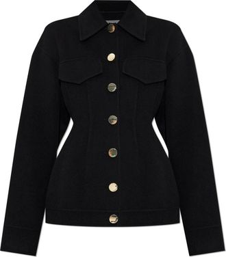 Sportmax Jassen, Dames, Zwart, S, Wol, Jas Ego